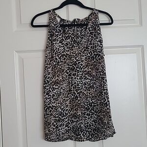 Show Me Your MuMu Beige and Black Leopard Halter Open Back Cami